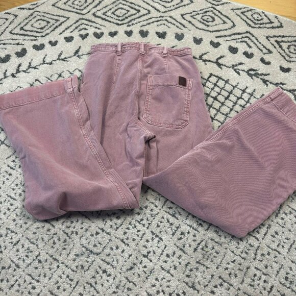 Urban Outfitters BDG Women's faded marron distressed flood pants 24x32 wide leg - Picture 4 of 8